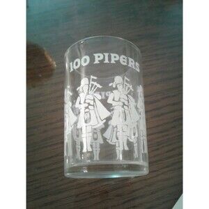 100 PIPER'S Scotch Vintage Clear Shot Glass SEAGRAM'S  Bar Ware Liquer